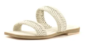 *00% satisfaction Flats Toe Squared Supportive team Ivory Open Inya Dolce Woven Slip Straps Sandals Stella On Vita