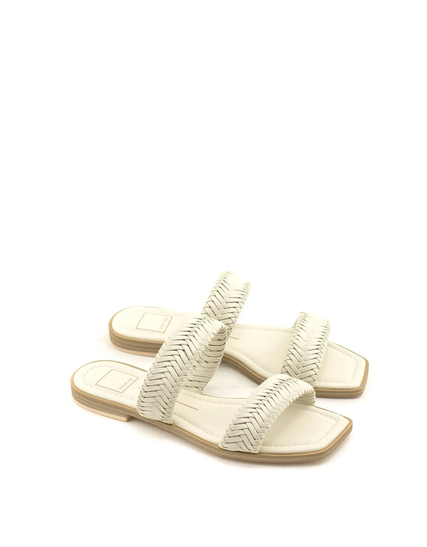 *00% satisfaction Flats Toe Squared Supportive team Ivory Open Inya Dolce Woven Slip Straps Sandals Stella On Vita