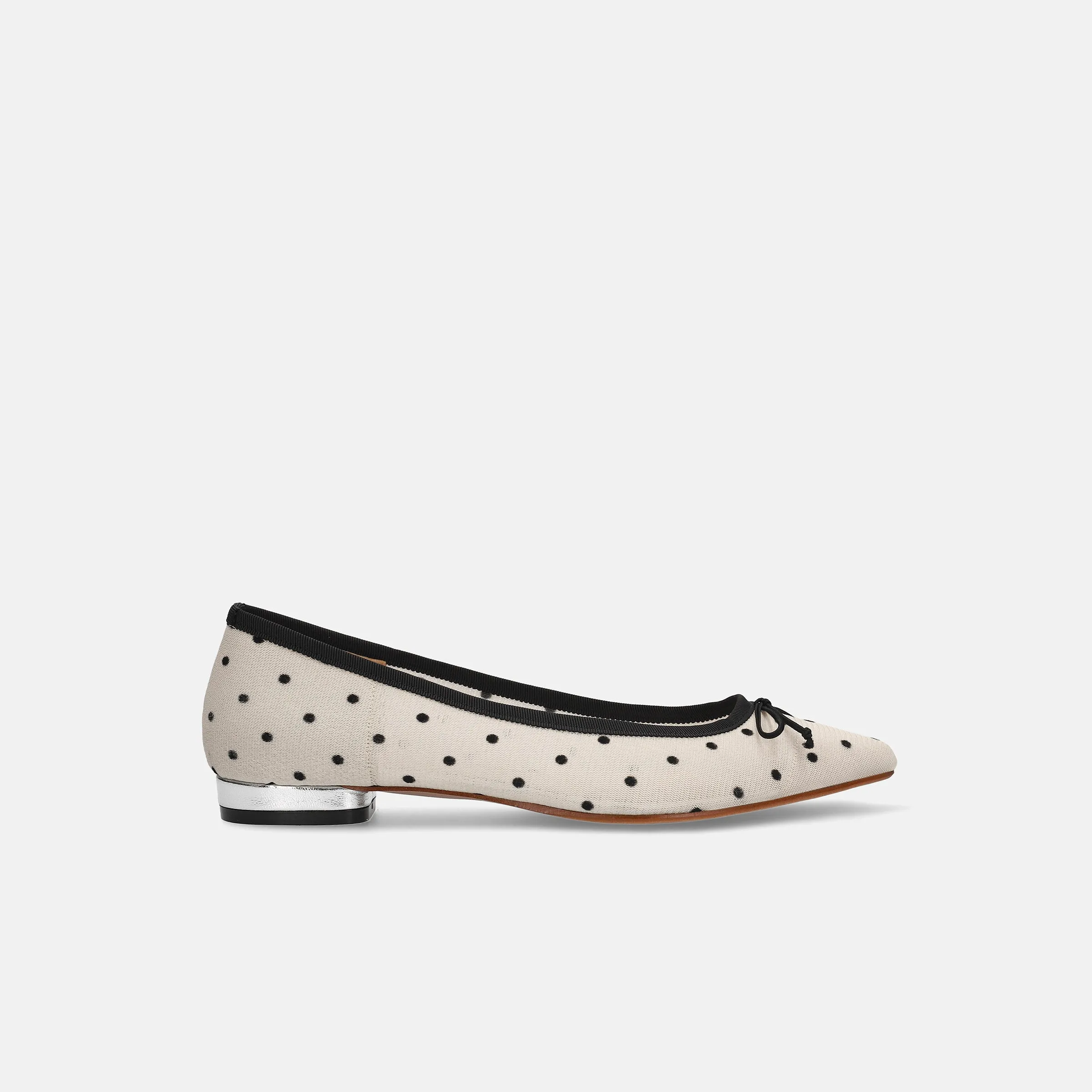 10% OFF: 2024SS: Dot Tulle Ballet Shoes (m17037) Beige TU