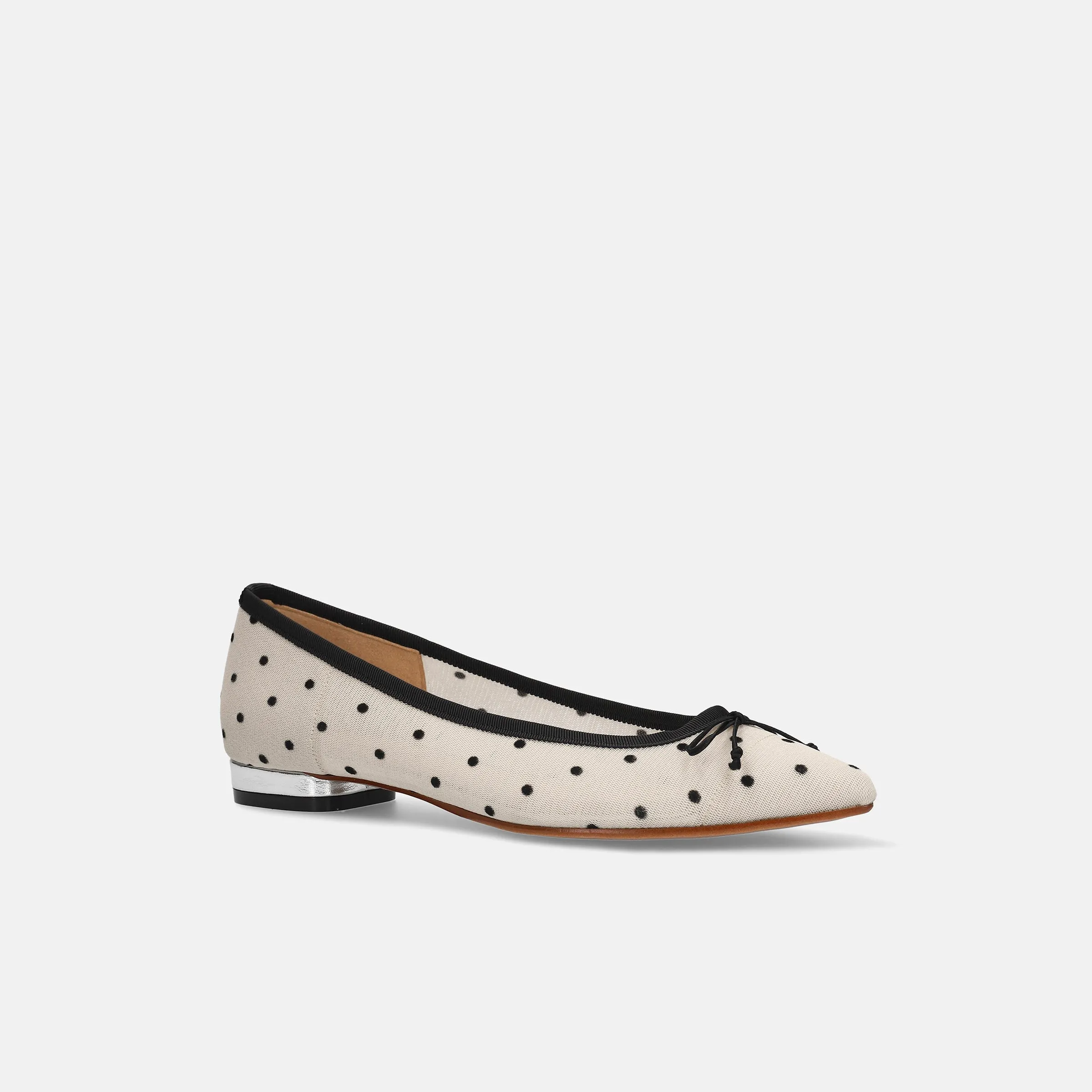 10% OFF: 2024SS: Dot Tulle Ballet Shoes (m17037) Beige TU