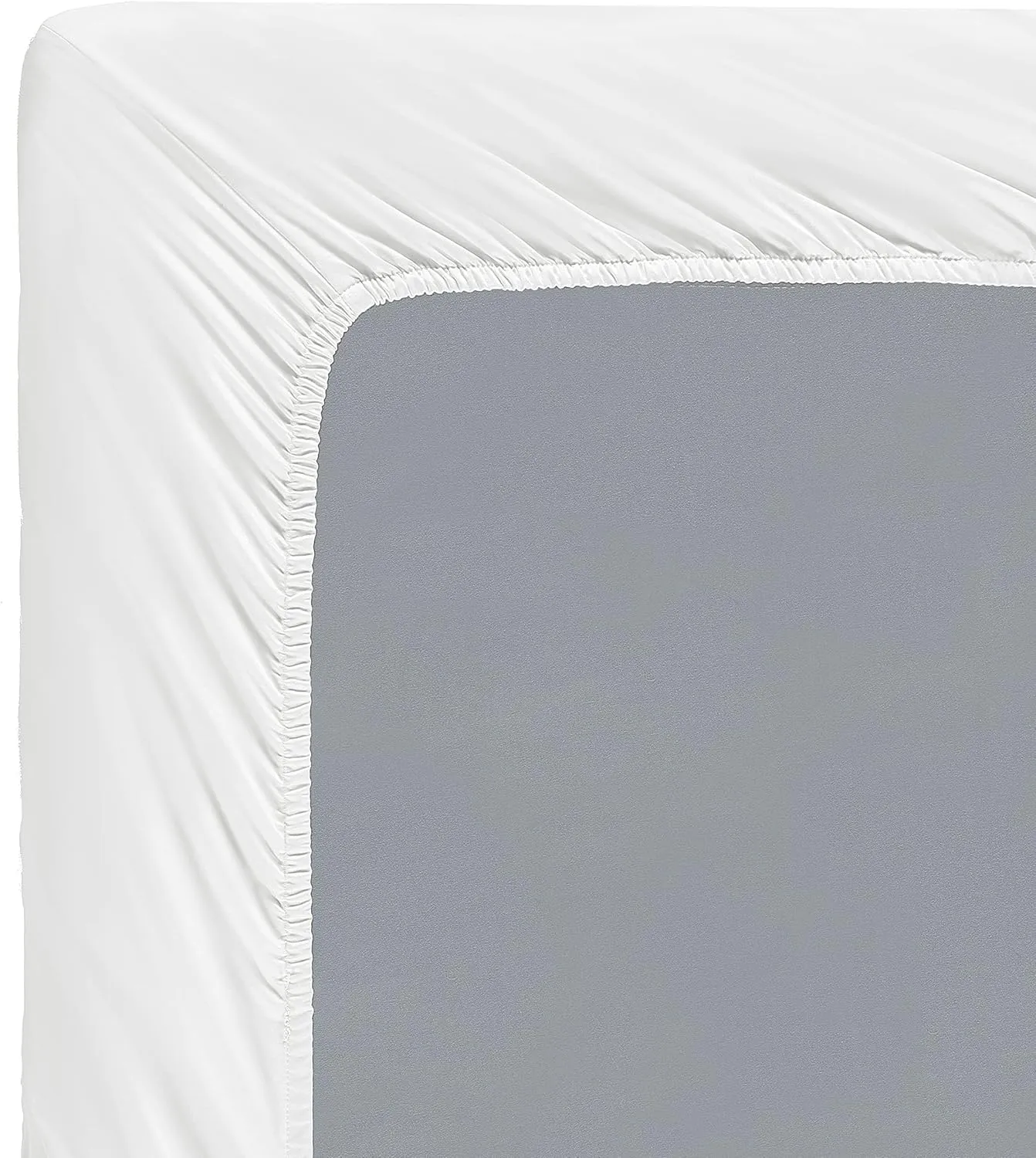 100% Supima Cotton Sheets 600 Thread Count,Bed Sheet Set King Size Sheets 4 Pieces,Soft & Silk Sateen Weave, Fits Mattress Up to 18",Deep Pocket, Breathable & Fade Resistant(White,King)