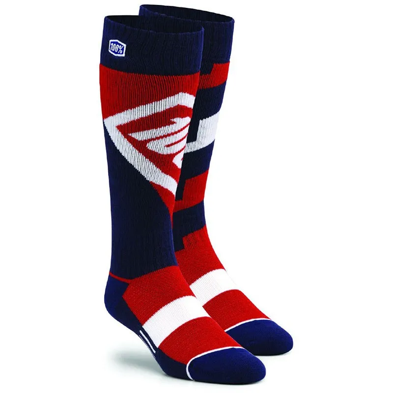 100% TORQUE COMFORT RED KIDS MOTO SOCKS
