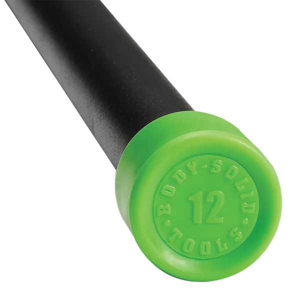 12LB GREEN PADDED WEIGHT BAR - Grip Diameter 1.05"