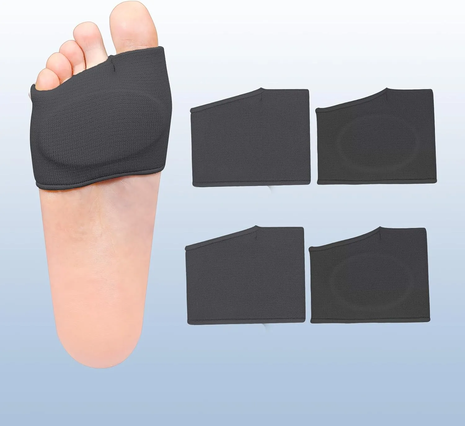 2 Pairs Metatarsal Pads with Gel Pad for Women and Men, Foot Pads for Ball Pain Relief, Morton's Neuroma, Metatarsalgia Support