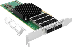 200GbE Smart NIC Card for Mellanox MCX653106A-HDAT-SP, PCIe 3.0/4.0 x16 200Gb VPI Ethernet NIC with Mellanox ConnectX-6 Dx Chipset,Dual QSFP56 HDR IB Network Card Support RDMA