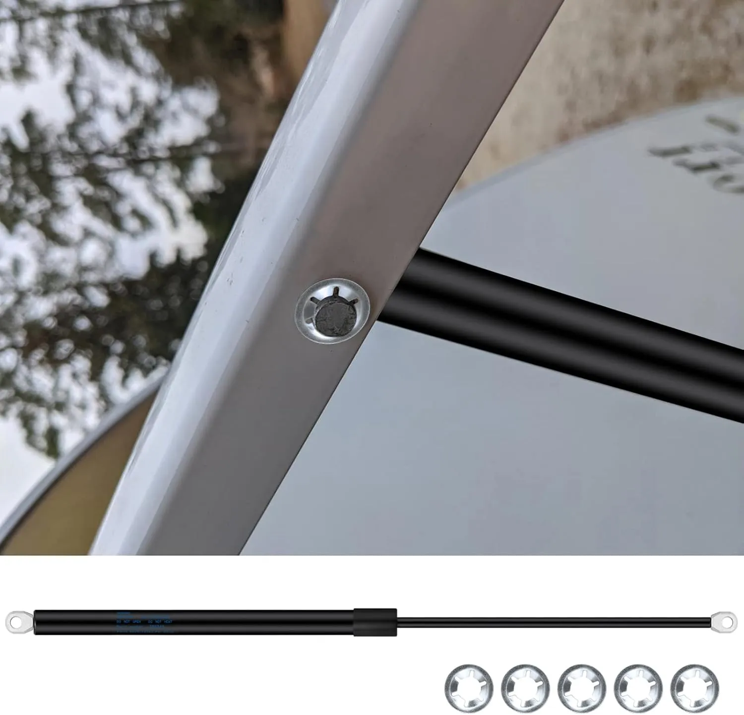26inch RV Awning Gas Struts Lift Support Spring Shocks for Camper Travel Trailer Tonneau Cover Trap Door,26.46" 124lb RV Awning Lift Struts for Solera Power 69-78" Long Arm