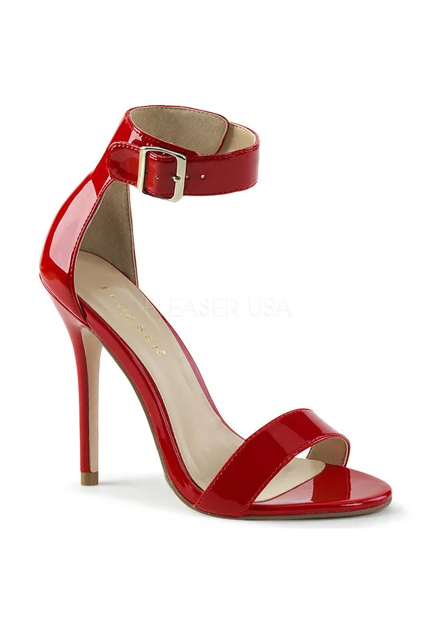 5" Heel, Closed Back Sandal w/ Buckled Ankle Strap