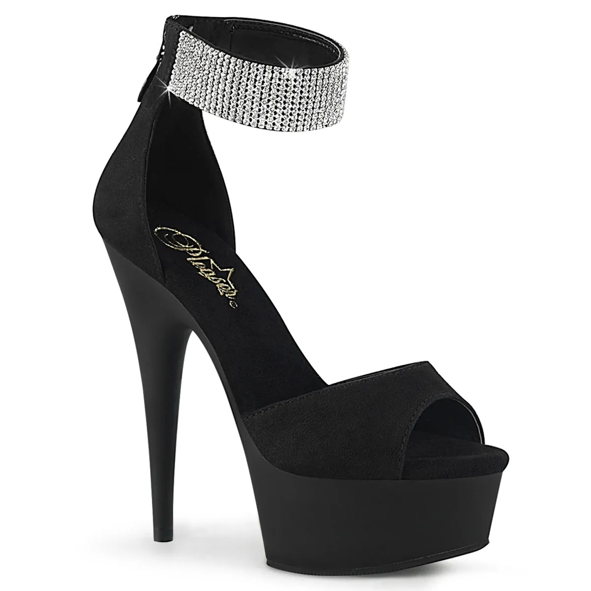 6 Inch Heel DELIGHT-625 Black Pu