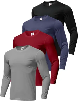 7 Pack Men's Long Sleeve Shirts Sun Protection Shirts Lightweight UPF 50  Rash Guard for Running Workout Fishing