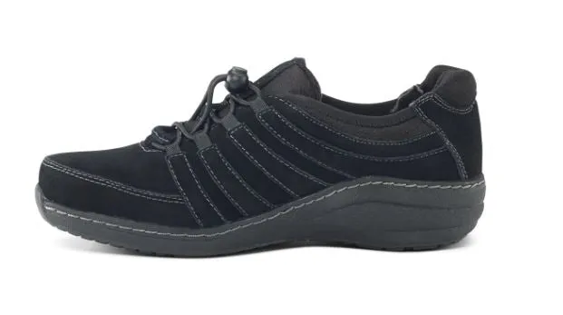 Aetrex Black Laney Slip On Womens Comfort Shoes BB320