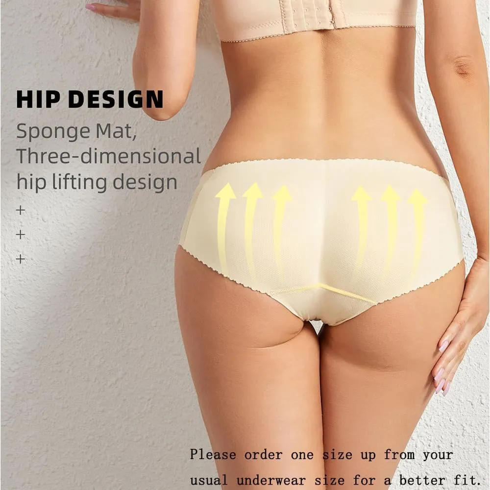 Aimery women 2pcs Seamless Butt Lifter Shapewear Padded Booty Pads Control Panties Hip Enhancer Underwear Body Shape Panty