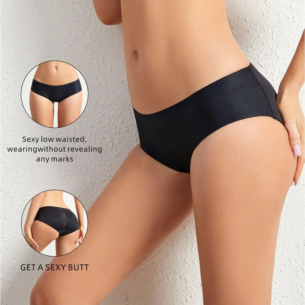 Aimery women 2pcs Seamless Butt Lifter Shapewear Padded Booty Pads Control Panties Hip Enhancer Underwear Body Shape Panty