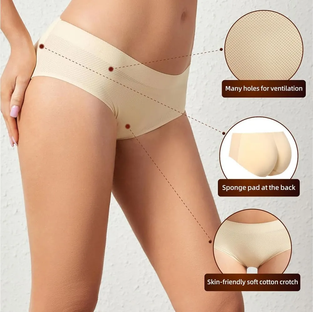 Aimery women 2pcs Seamless Butt Lifter Shapewear Padded Booty Pads Control Panties Hip Enhancer Underwear Body Shape Panty