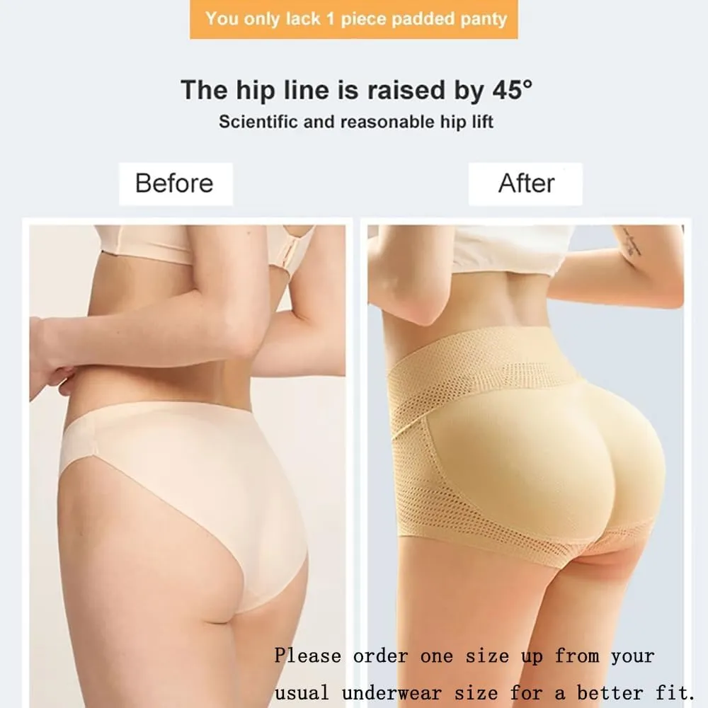 Aimery women 2pcs Seamless Butt Lifter Shapewear Padded Booty Pads Control Panties Hip Enhancer Underwear Body Shape Panty
