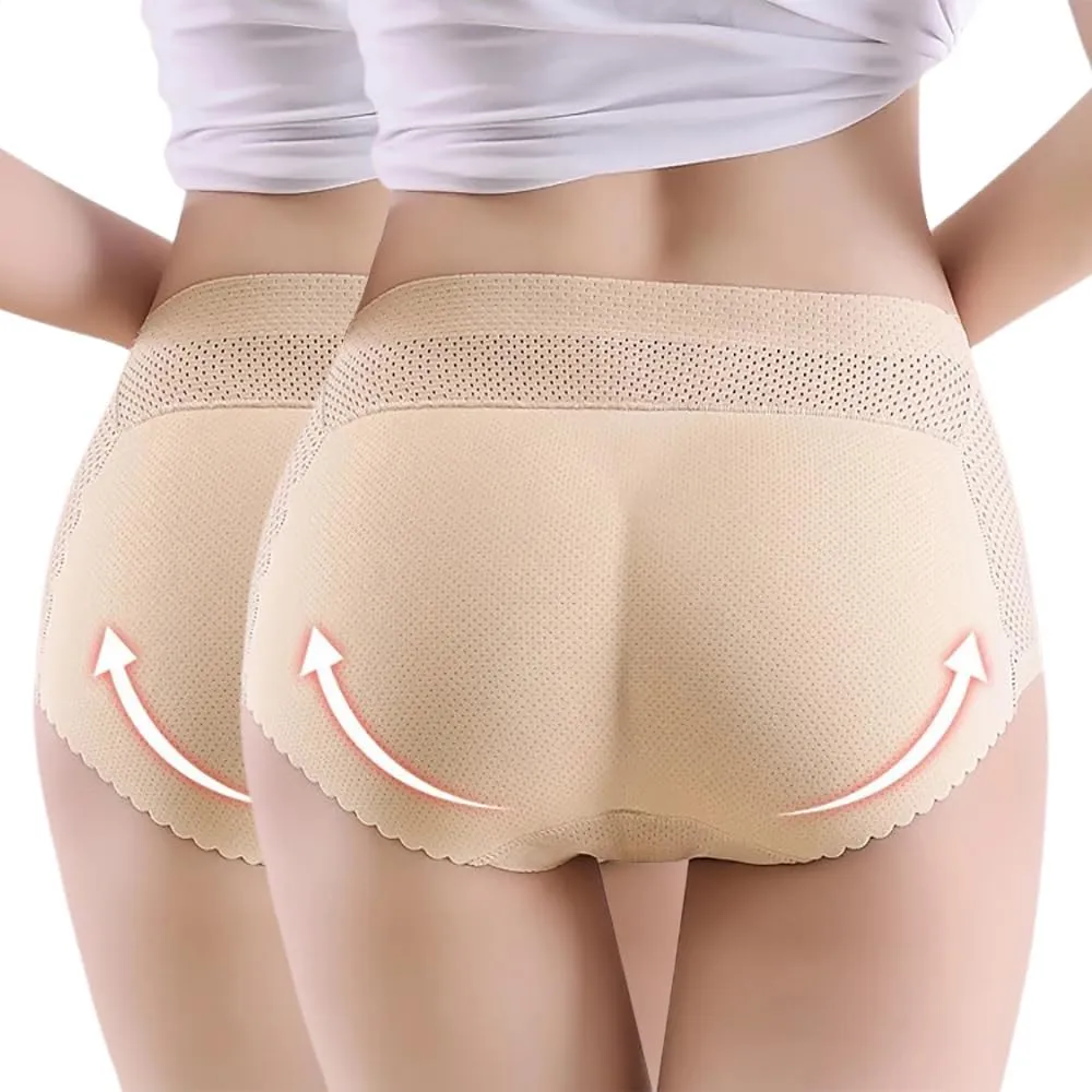 Aimery women 2pcs Seamless Butt Lifter Shapewear Padded Booty Pads Control Panties Hip Enhancer Underwear Body Shape Panty