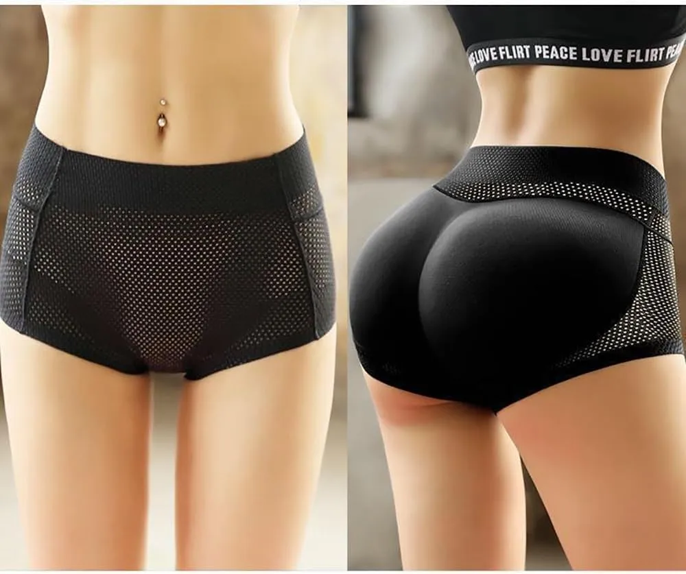 Aimery women 2pcs Seamless Butt Lifter Shapewear Padded Booty Pads Control Panties Hip Enhancer Underwear Body Shape Panty