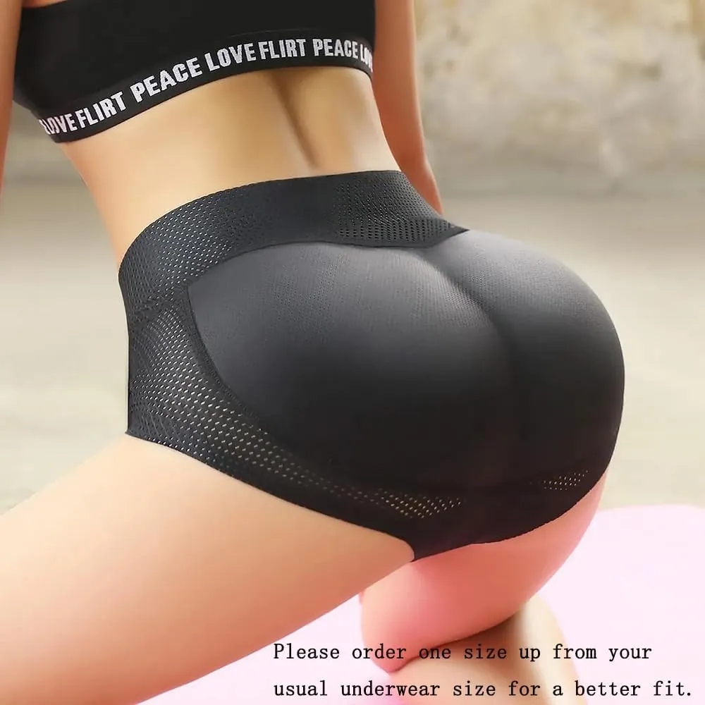 Aimery women 2pcs Seamless Butt Lifter Shapewear Padded Booty Pads Control Panties Hip Enhancer Underwear Body Shape Panty