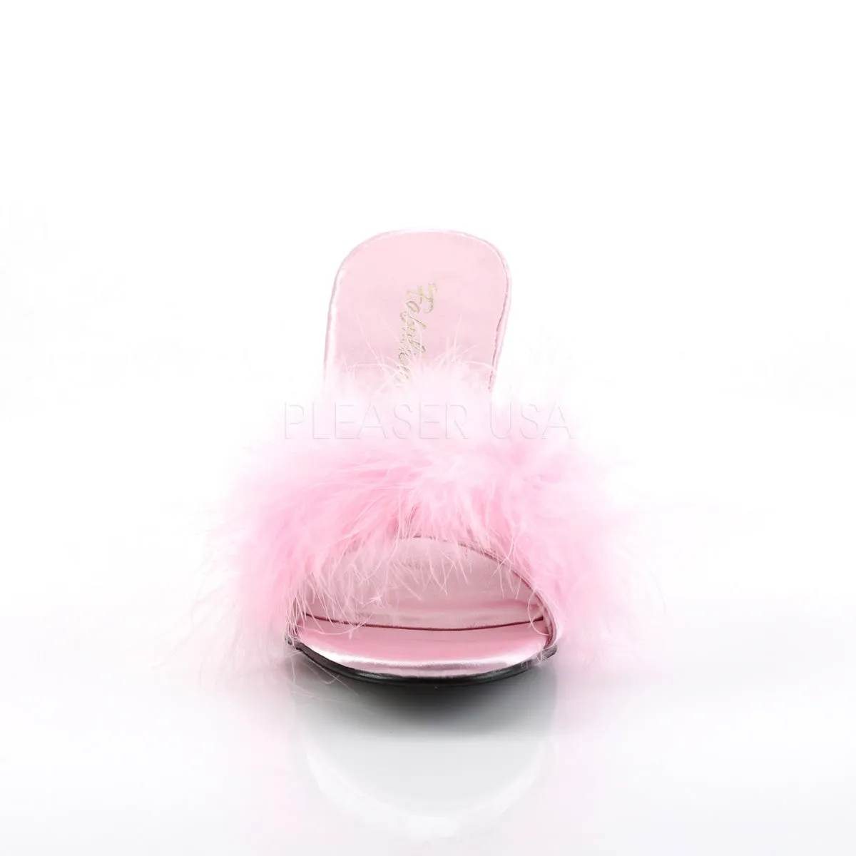 Amour-03 - Sexy Marabou Pink Mules