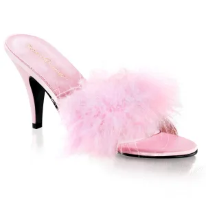 Amour-03 - Sexy Marabou Pink Mules