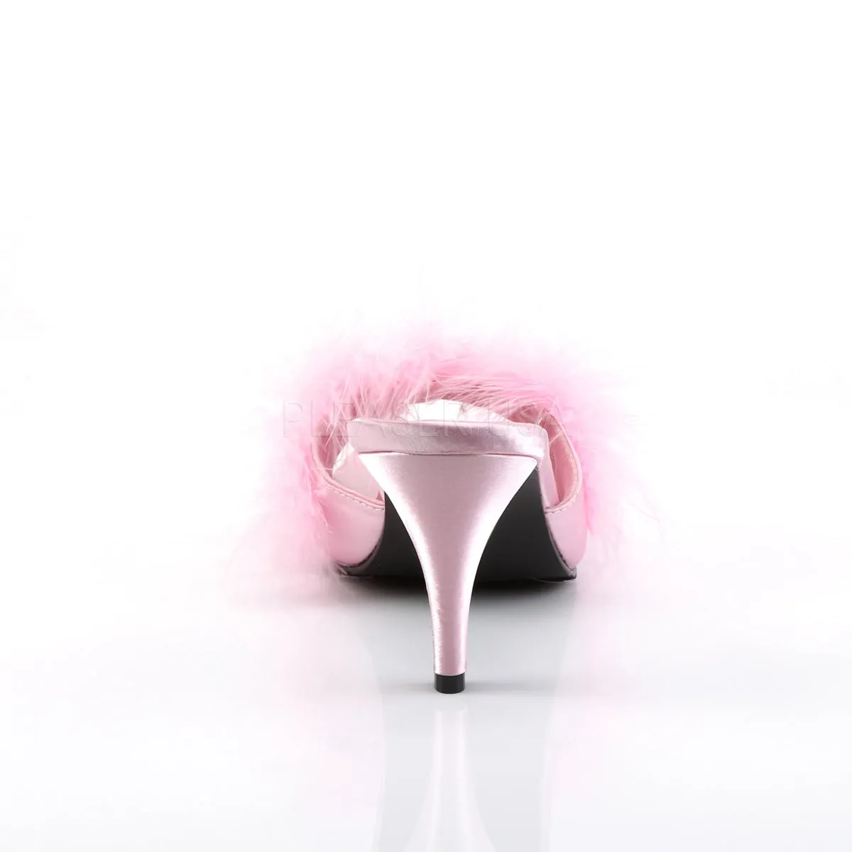 Amour-03 - Sexy Marabou Pink Mules