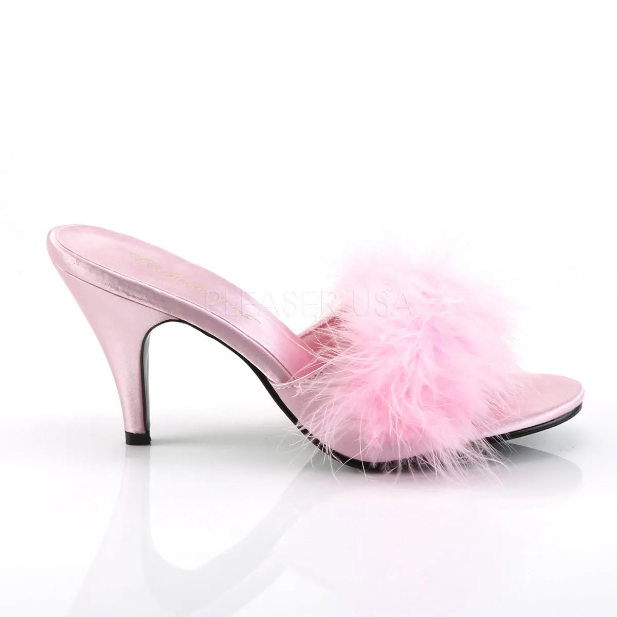 Amour-03 - Sexy Marabou Pink Mules