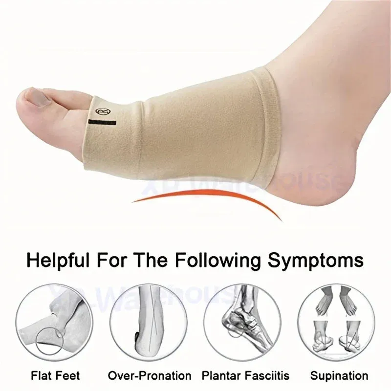 Arch Support Compression Sleeves for Flat Feet