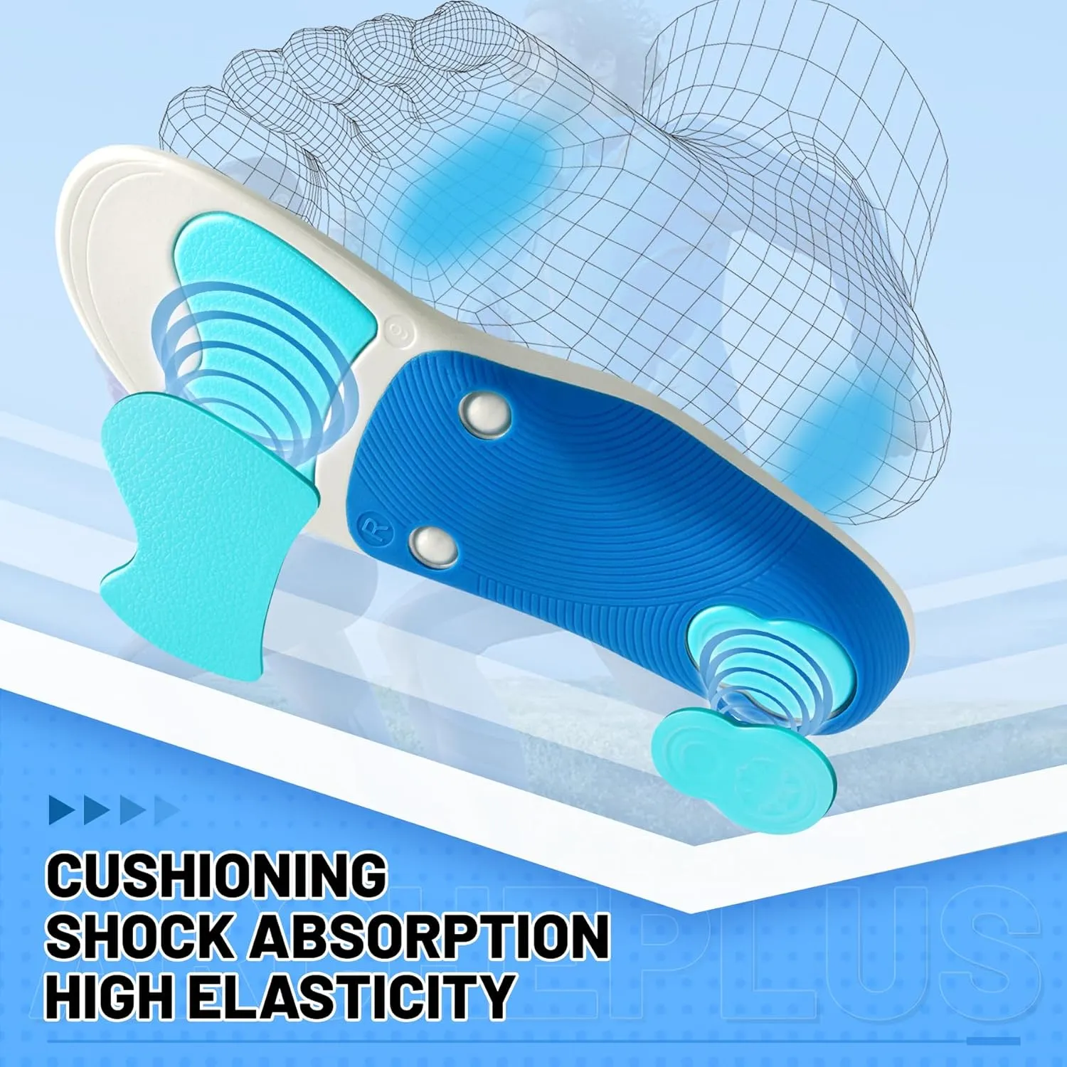 Arch Support Orthotics Insole Plantar Fasciitis Relief Flat Feet para Heel Pain overpronation Inserts Men Women 220  lbs Walk Standing All Day Work Boot Shoe Insoles (Men 6-6 1/2 | Women 8-8 1/2)