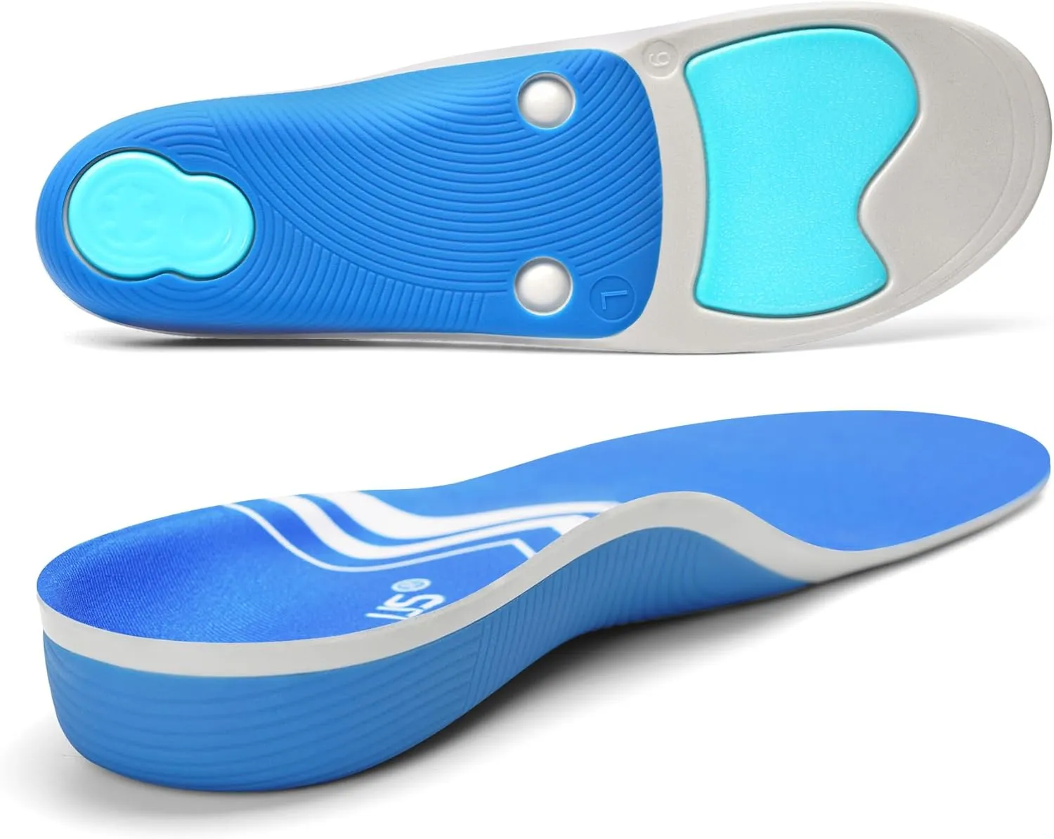 Arch Support Orthotics Insole Plantar Fasciitis Relief Flat Feet para Heel Pain overpronation Inserts Men Women 220  lbs Walk Standing All Day Work Boot Shoe Insoles (Men 6-6 1/2 | Women 8-8 1/2)