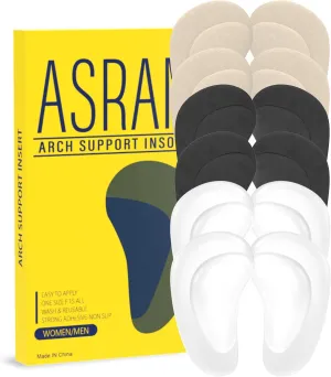 Arch Support,Soft Gel Insole Pads,High Heel Inserts,Reusable Arch Cushions Best for Flat Feet and High Arch Pain,Plantar Fasciitis Relief,for All Day Pain Relief and Comfort.