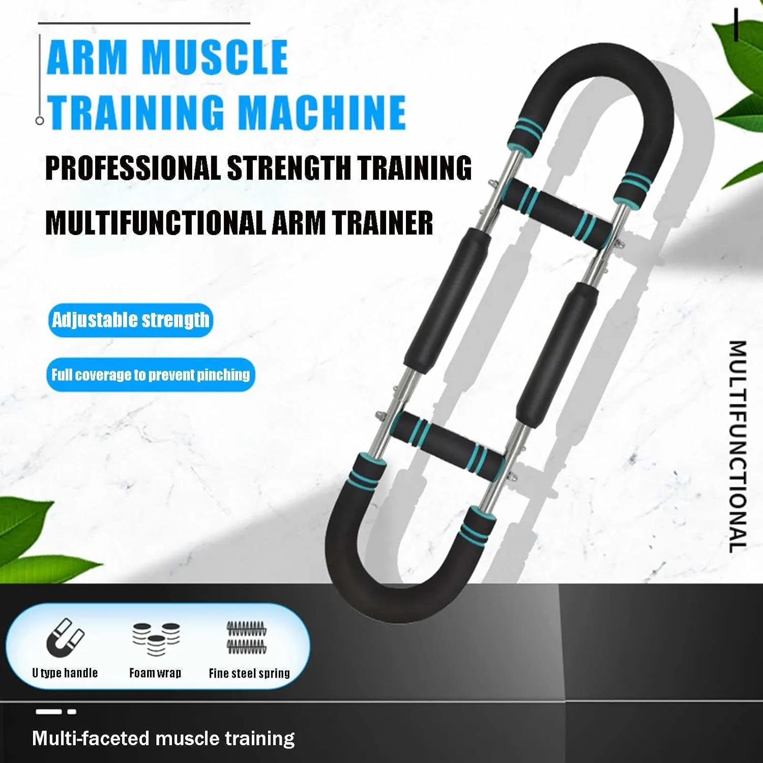 Arm Trainer Adjustable Forearm Strengthener: Chest Workout Equipment Forearm Strengthener Portable Spring Resistance Twister Arm Trainer for Home Fitness
