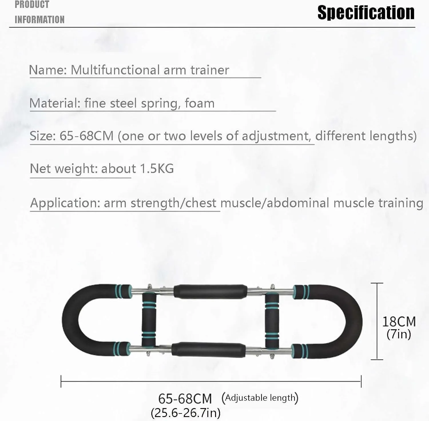 Arm Trainer Adjustable Forearm Strengthener: Chest Workout Equipment Forearm Strengthener Portable Spring Resistance Twister Arm Trainer for Home Fitness