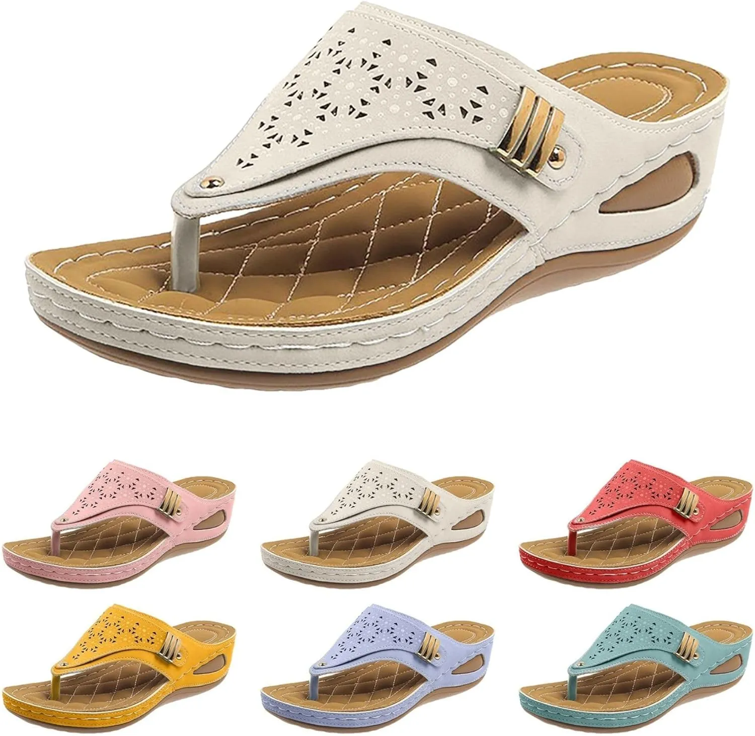 Avylays Women's Breathable Mesh Sports Sandals, 2025, Non-Slip Sole, Orthopedic, Wedge, Blue, Casual, Open Toe; Closed Toe, Thong, Leather, Women