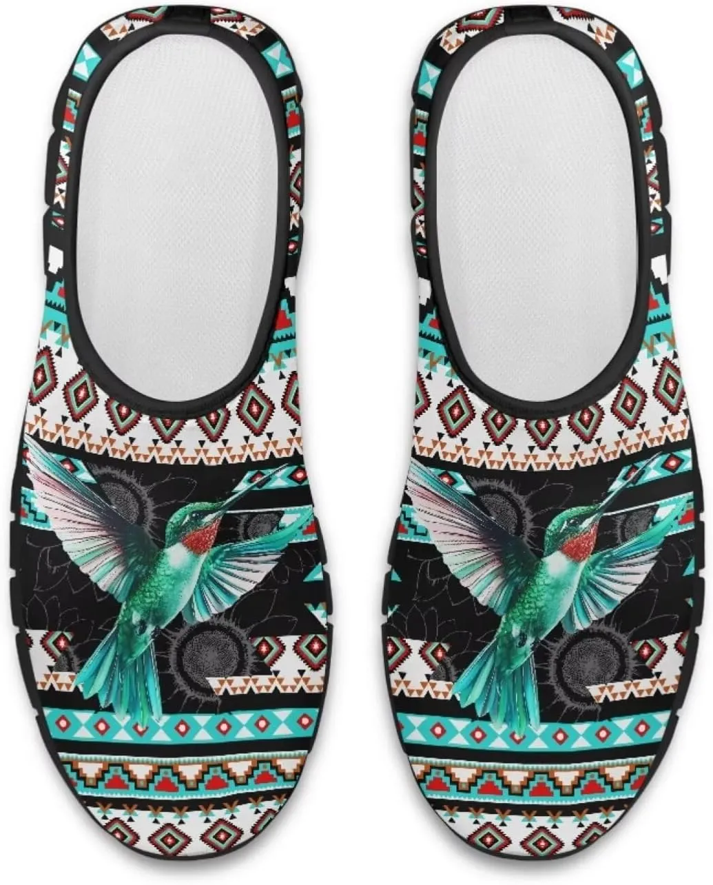 Aztec Walking Shoes for Women Casual Slip On Non Skid Flat Sneakers Fashion Breathable Tennis Work Footwear