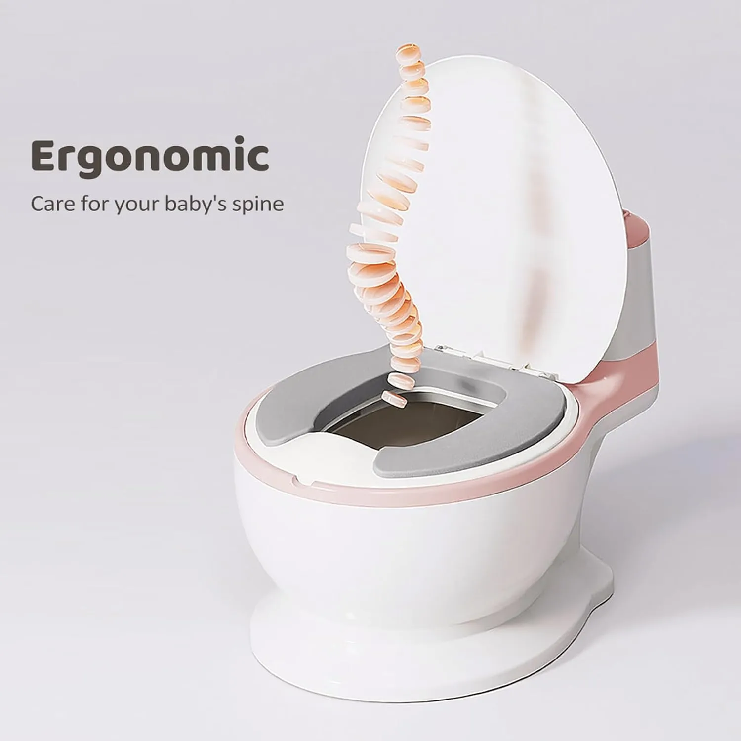 Baby Safety Toilet Training ,Toddler Children Non-Slip Lifelike Soft PU Seat & Wipe Storage Removable Bucket