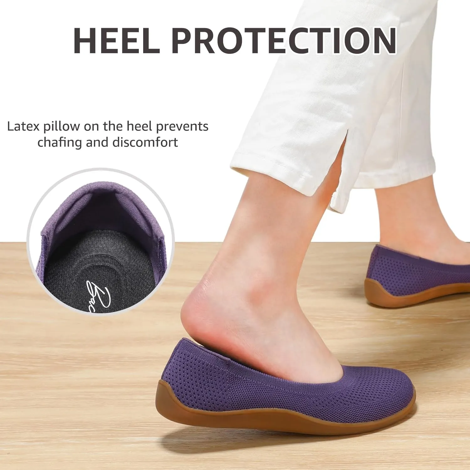 Bacia Wide Toe Box Women Flat Shoes with Arch Support Comfort for Bunions