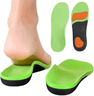 Bacophy Kids Orthotic Arch Support Insoles, Plantar Fasciitis Cushioning Shoe Inserts, Shock Absorption Velvet Surfaces Deep Heel Cup Chinldren Inner Soles for Flat Feet, Feet Heel Pain Relief (XL)