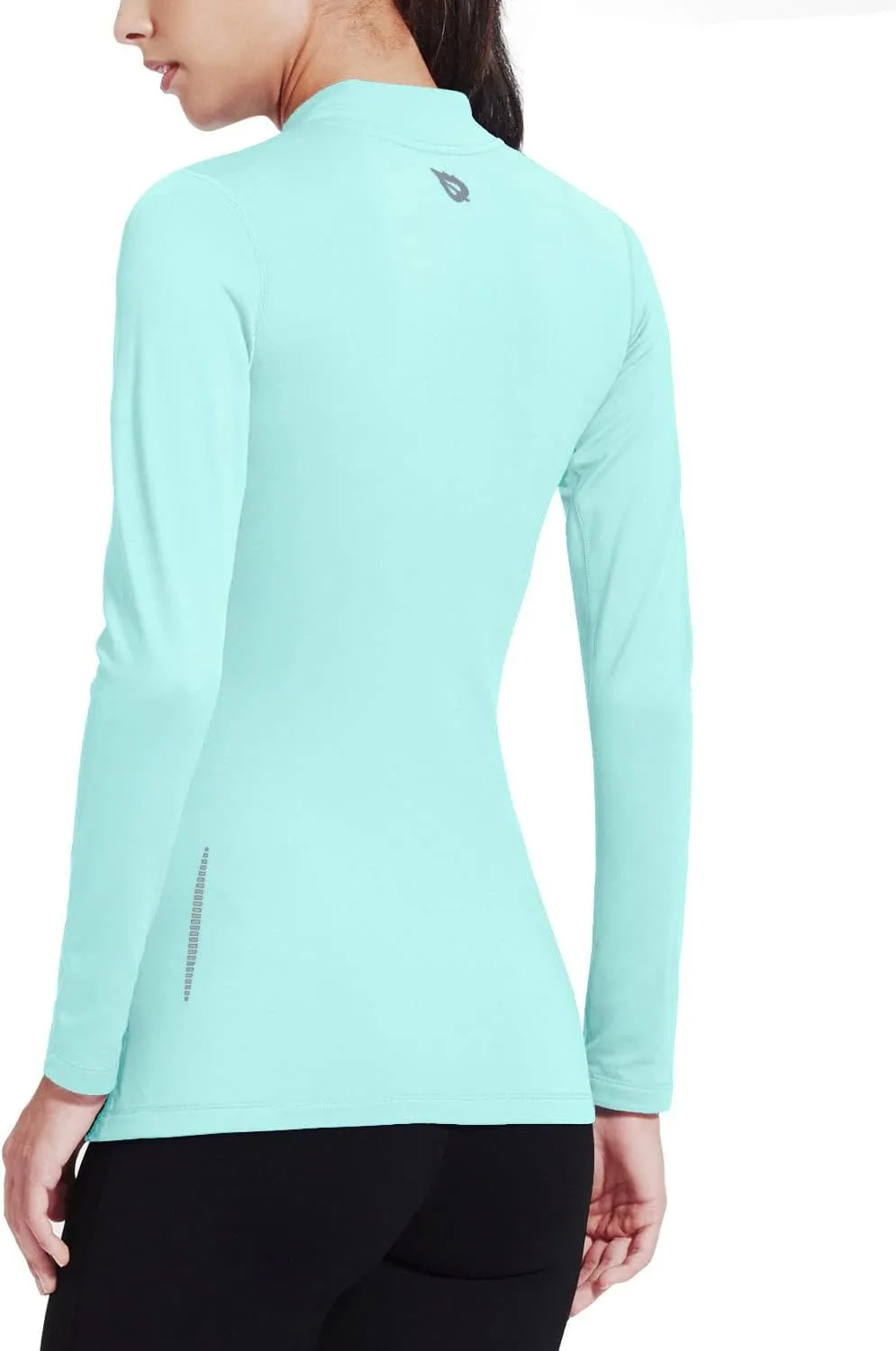baleaf Women's Thermal Tops Fleece Shirts Running Workout Athletic Base Layer Warm Cold Weather Gear Mock Neck