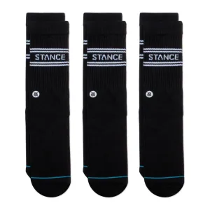 BASIC CREW SOCKS 3 PACK - BLACK
