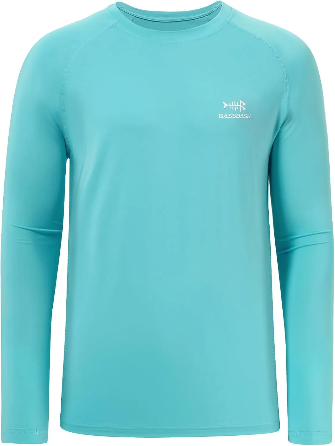 BASSDASH Men’s Fish Graphic UPF 50  Long Sleeve Fishing Shirts Sun Protection Breathable Moisture Wicking T-Shirt
