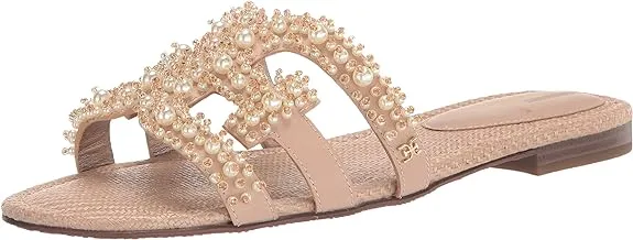 Bay Slip-On Slide Open-Toe Sam Warm Luxurious Edelman Mule Flats Limited edition range Leather Sandals Tan