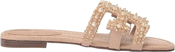 Bay Slip-On Slide Open-Toe Sam Warm Luxurious Edelman Mule Flats Limited edition range Leather Sandals Tan