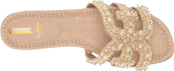 Bay Slip-On Slide Open-Toe Sam Warm Luxurious Edelman Mule Flats Limited edition range Leather Sandals Tan