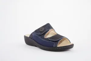 BELVIDA 10.300 DOUBLE VELCRO COMFORT MULE - NAVY