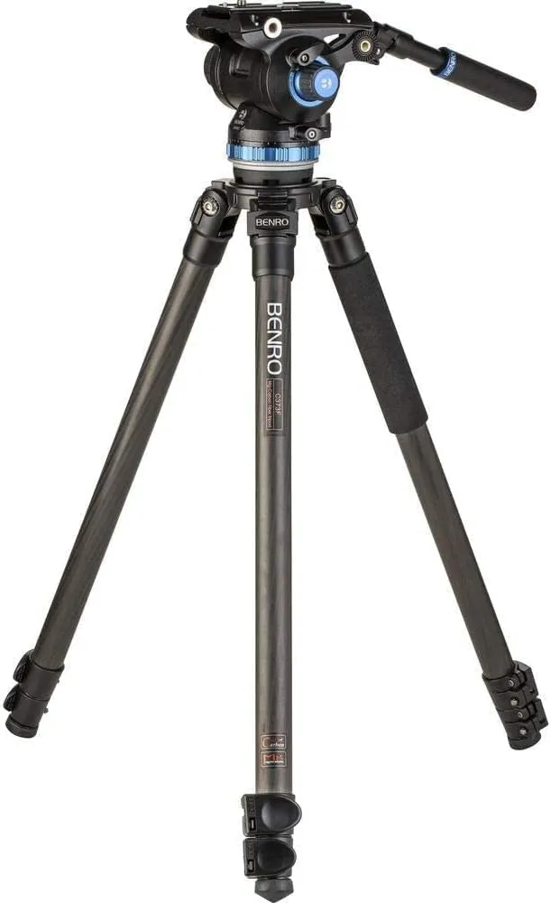 Benro C373F Carbon Fiber Single-Tube Tripod with S8Pro Fluid Video Head, C373FBS8PRO