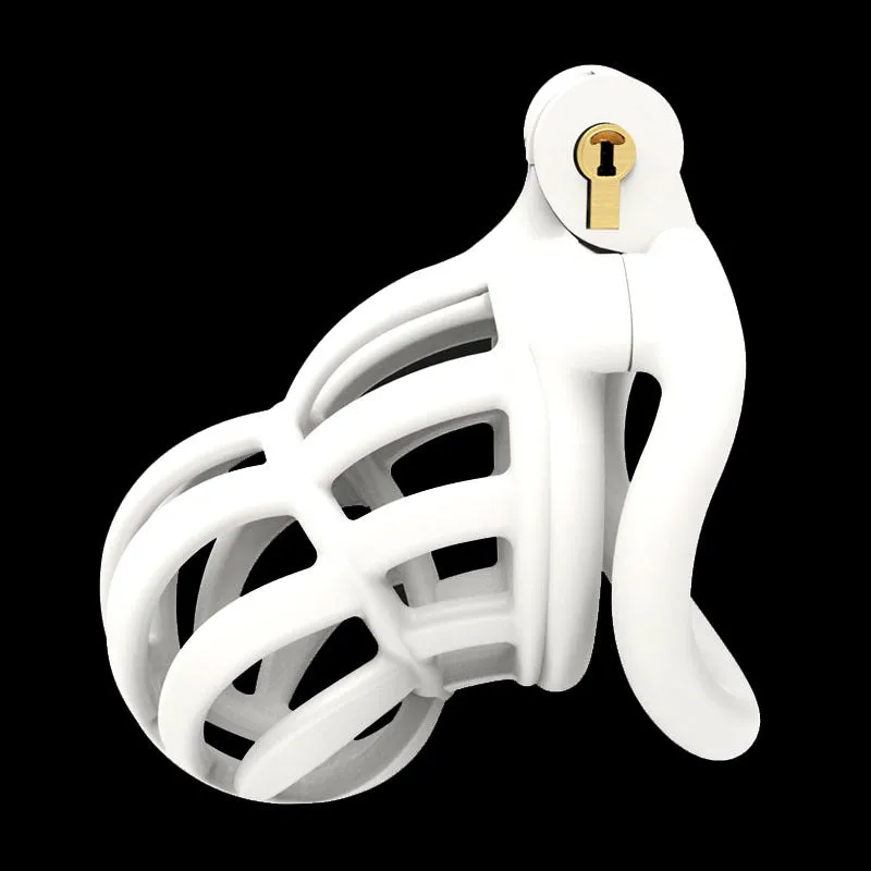 Black Chastity Lock, Breathable Men's Cobra Curve Ring