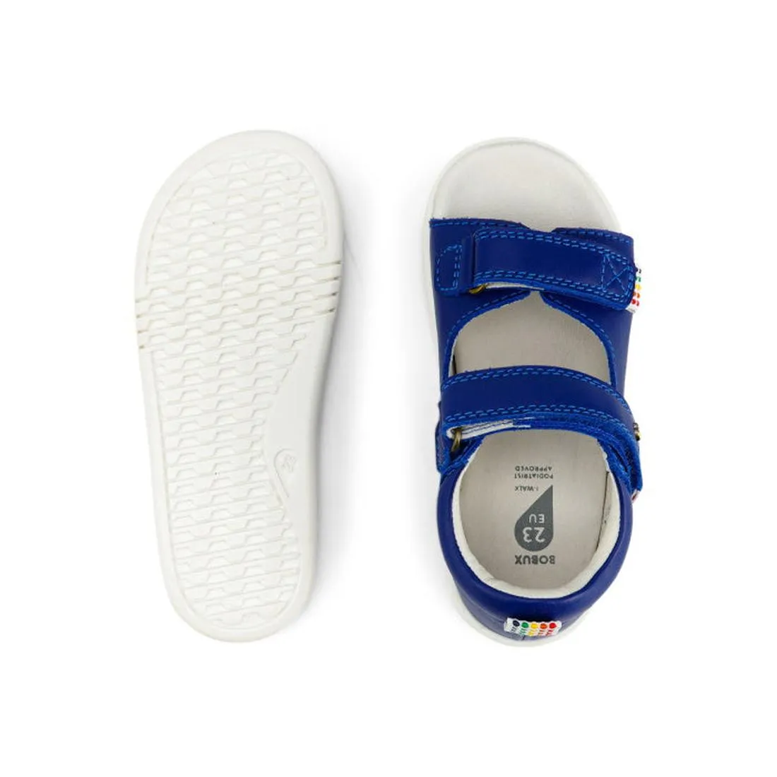 Bobux iwalk IW Rise Open Toed Leather Sandal Blueberry 639202 Clearance