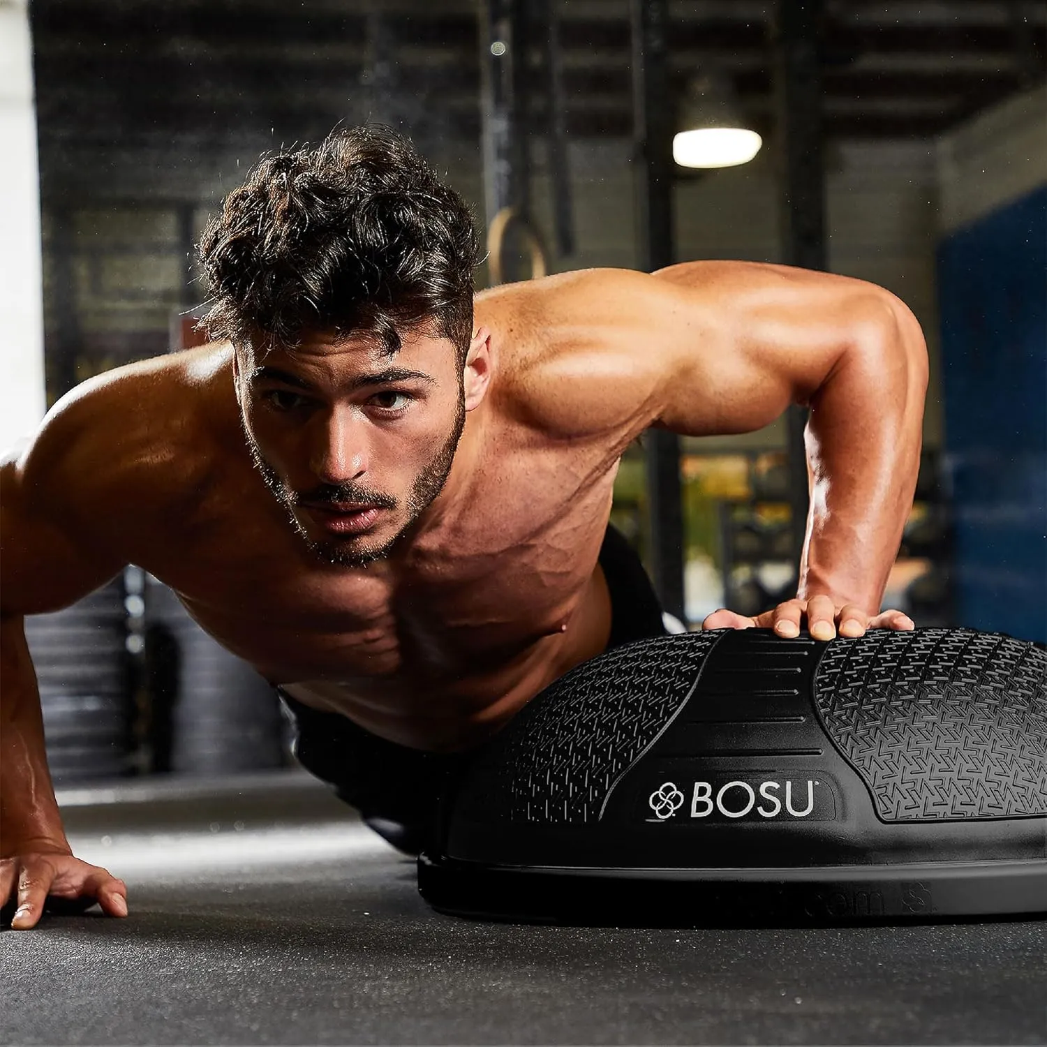 Bosu Half Ball Home Balance Exercise Trainer for Strength and Flexibility Workouts with Built to Last Burst Resistant Material and Hand Pump