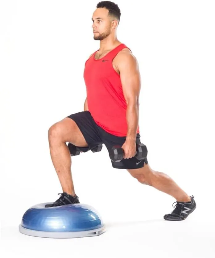 Bosu Pro Multi Functional Home Gym Full Body Balance Strength Trainer Ball Equipment with Guided Workouts and Pump