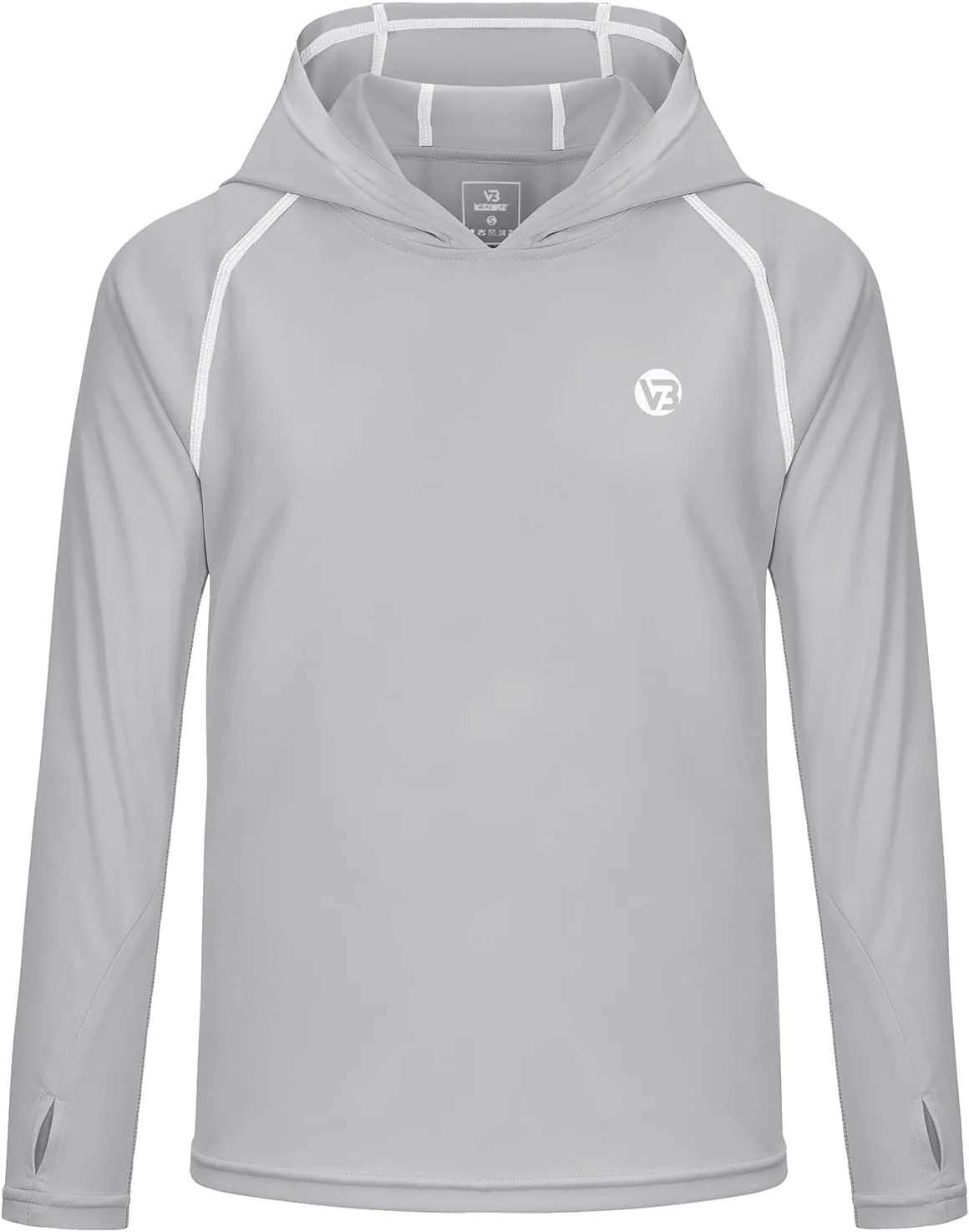 Boys Girls Hooded Sun Shirts UPF50  Long Sleeve Hoodies Quick Dry Rash Guard Swim Shirts Fishing Hiking Thumb Holes