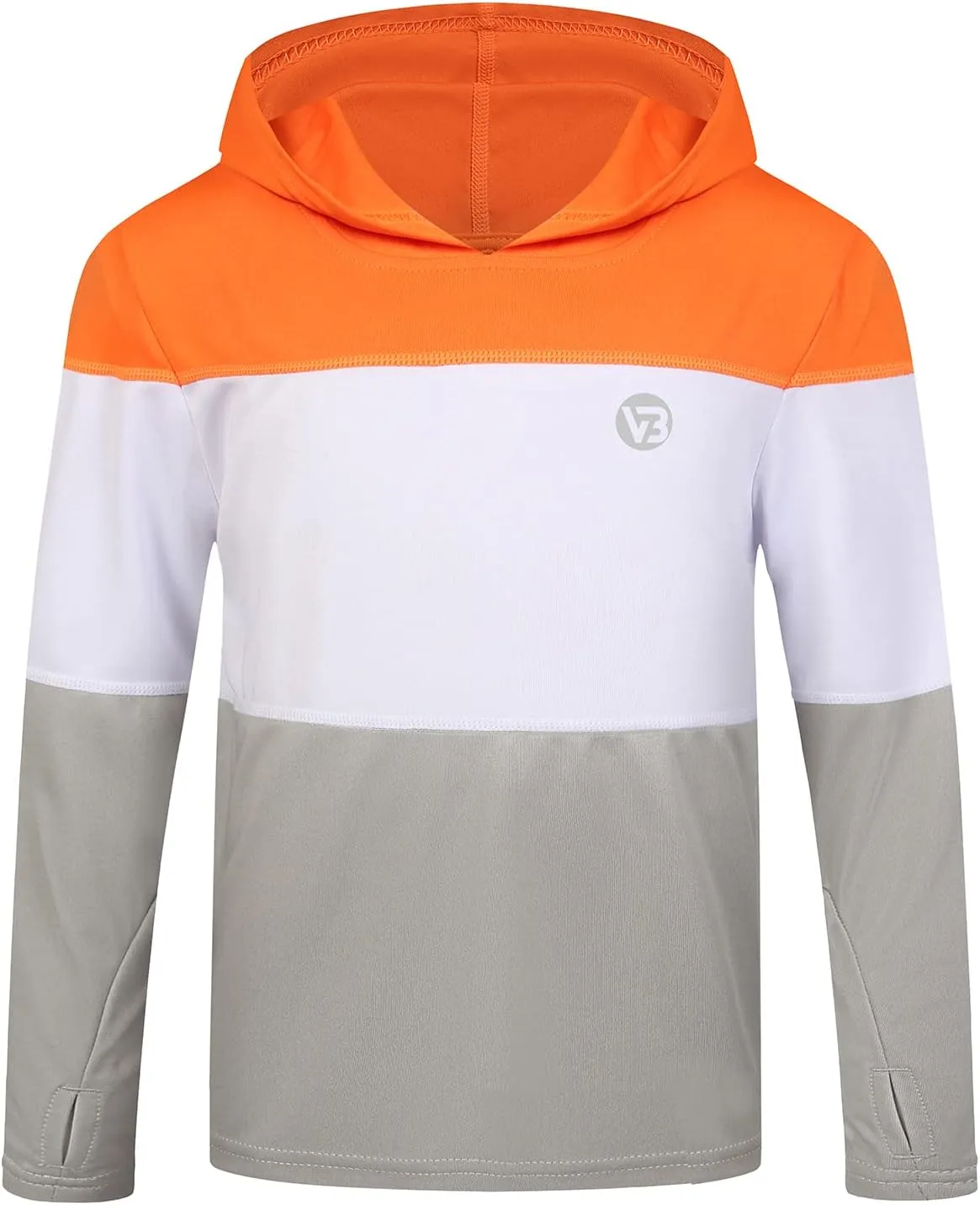Boys Girls Hooded Sun Shirts UPF50  Long Sleeve Hoodies Quick Dry Rash Guard Swim Shirts Fishing Hiking Thumb Holes